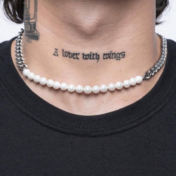 NIB | Rare-Romance Elegant GOLD and White Pearl Necklace Cuban Chain 20" - Picture 4 of 8